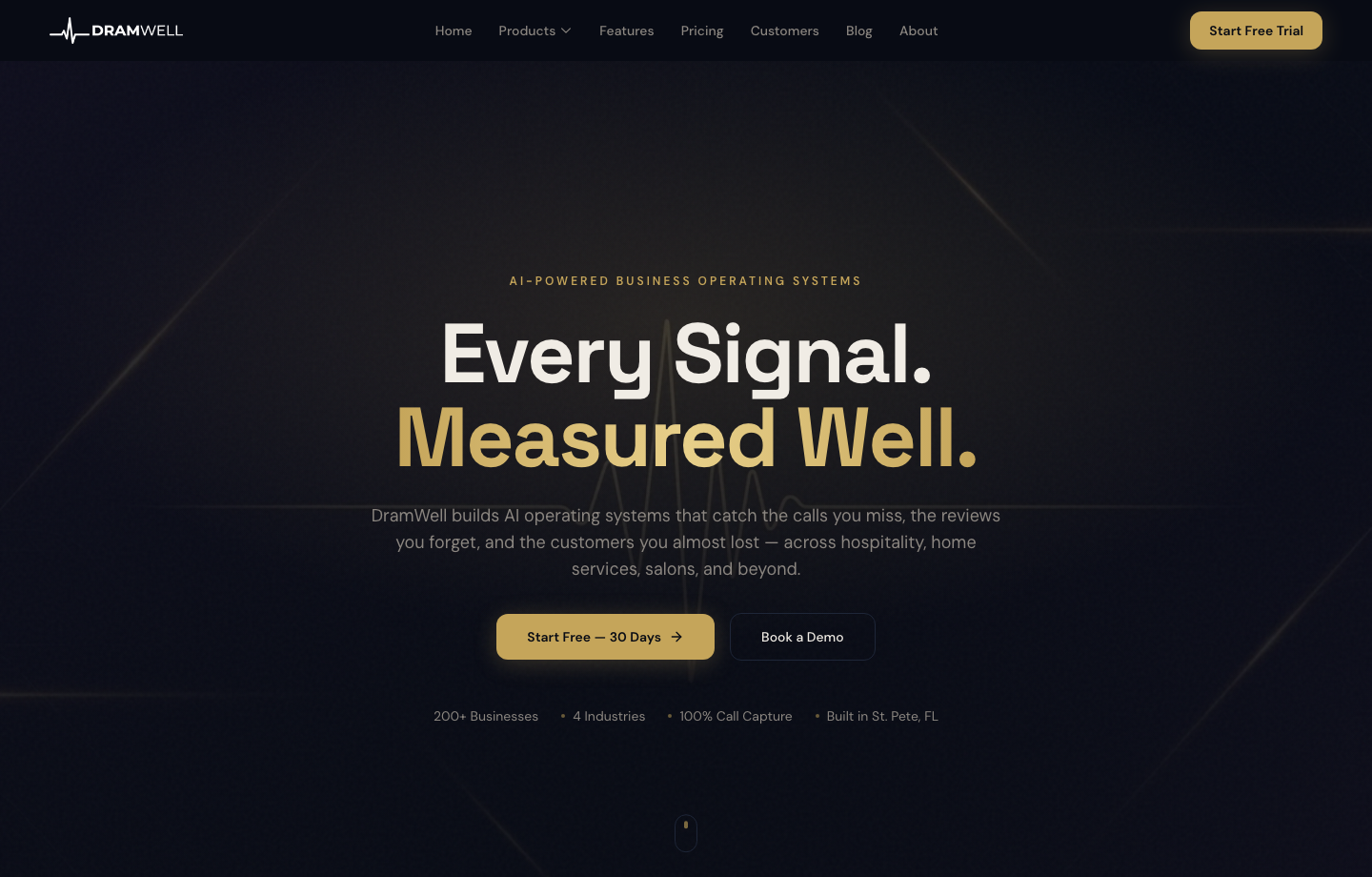 DramWell live homepage screenshot