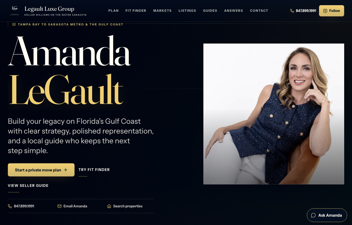 Legault Luxe Group live homepage screenshot